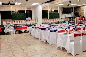 Explore this vibrant Puerto Rican-themed buffet setup at Occasions Hall in Queens, NY — the perfect event venue for cultural celebrations, birthdays, and family parties.