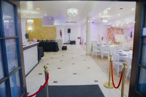 atlantis hall entrance, queens party hall venue, event venue lobby nyc, party venue queens ny, banquet hall decor, elegant party entrances, baby shower hall queens